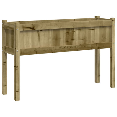 Ulkokukkalaatikko jaloilla 110x31x70 cm kyllästetty mänty - Vuodevaatteet