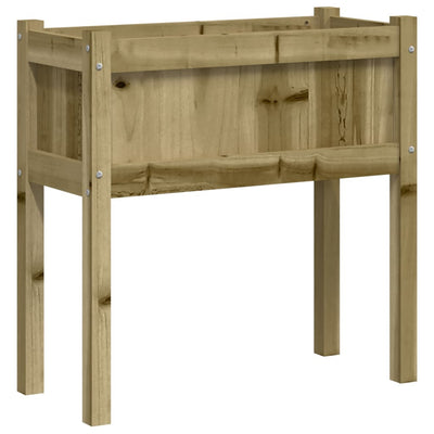 Ulkokukkalaatikko jaloilla 70x31x70 cm kyllästetty mänty - Vuodevaatteet