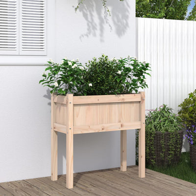 Ulkokukkalaatikko jaloilla 70x31x70 cm täysi mänty - Vuodevaatteet