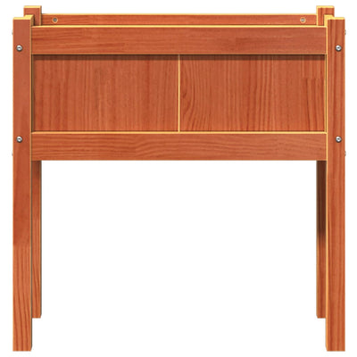 Ulkokukkalaatikko jaloilla vahanruskea 70x31x70 cm täysi mänty - Vuodevaatteet