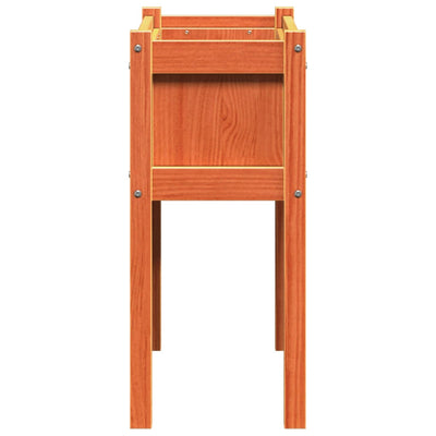 Ulkokukkalaatikko jaloilla vahanruskea 70x31x70 cm täysi mänty - Vuodevaatteet