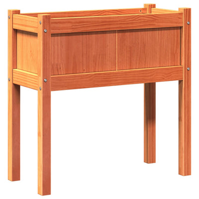 Ulkokukkalaatikko jaloilla vahanruskea 70x31x70 cm täysi mänty - Vuodevaatteet