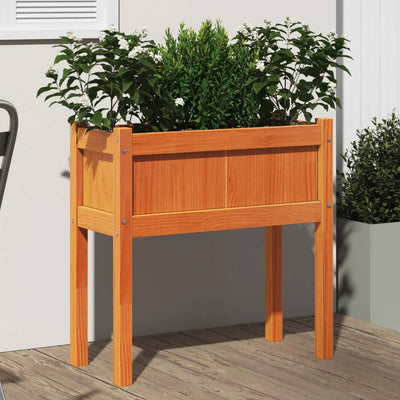 Ulkokukkalaatikko jaloilla vahanruskea 70x31x70 cm täysi mänty - Vuodevaatteet