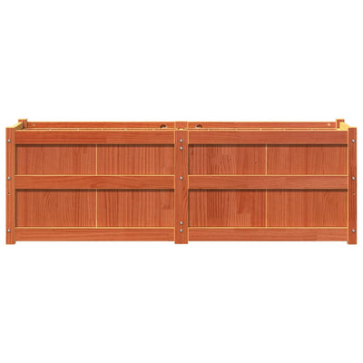 Ulkokukkalaatikko vahanruskea 150x50x50 cm täysi mänty - Vuodevaatteet