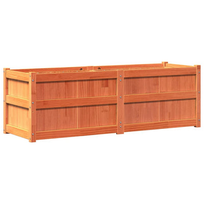 Ulkokukkalaatikko vahanruskea 150x50x50 cm täysi mänty - Vuodevaatteet