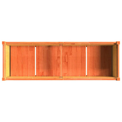 Ulkokukkalaatikko vahanruskea 150x50x70 cm täysi mänty - Vuodevaatteet