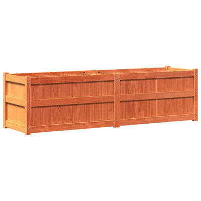 Ulkokukkalaatikko vahanruskea 180x50x50 cm täysi mänty - Vuodevaatteet