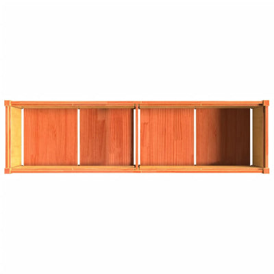 Ulkokukkalaatikko vahanruskea 180x50x50 cm täysi mänty - Vuodevaatteet