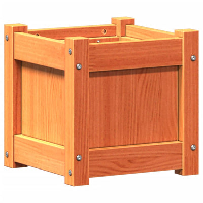 Ulkokukkalaatikko vahanruskea 31x31x31 cm täysi mänty - Vuodevaatteet