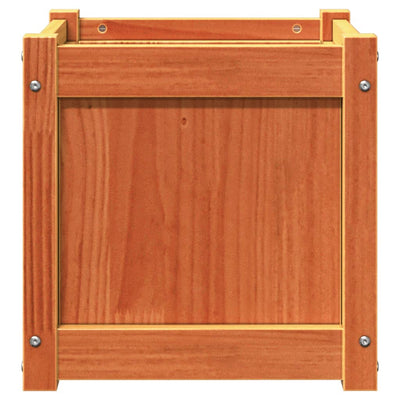 Ulkokukkalaatikko vahanruskea 40x40x40 cm täysi mänty - Vuodevaatteet