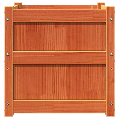 Ulkokukkalaatikko vahanruskea 50x50x50 cm täysi mänty - Vuodevaatteet