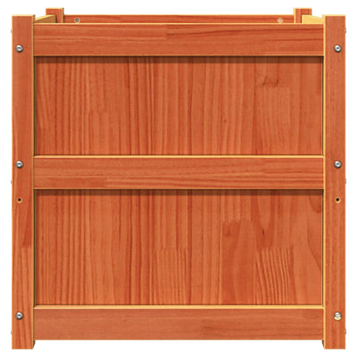 Ulkokukkalaatikko vahanruskea 60x60x60 cm täysi mänty - Vuodevaatteet