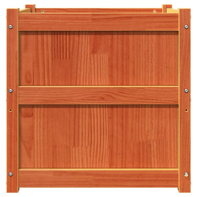 Ulkokukkalaatikko vahanruskea 60x60x60 cm täysi mänty - Vuodevaatteet