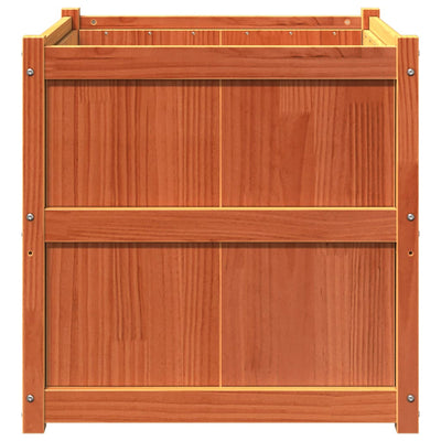 Ulkokukkalaatikko vahanruskea 70x70x70 cm täysi mänty - Vuodevaatteet