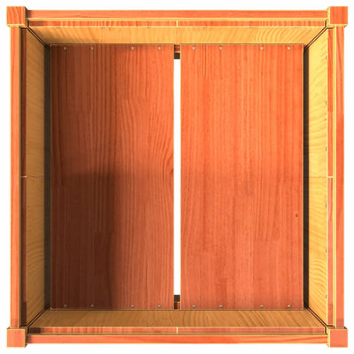 Ulkokukkalaatikko vahanruskea 70x70x70 cm täysi mänty - Vuodevaatteet