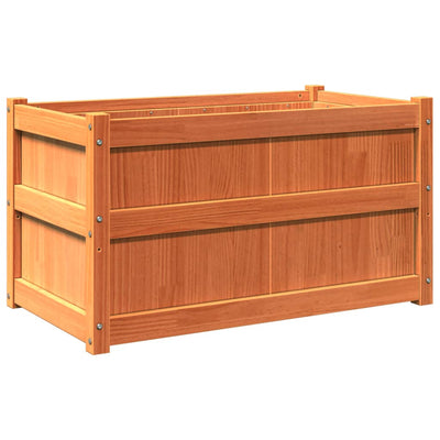 Ulkokukkalaatikko vahanruskea 90x50x50 cm täysi mänty - Vuodevaatteet