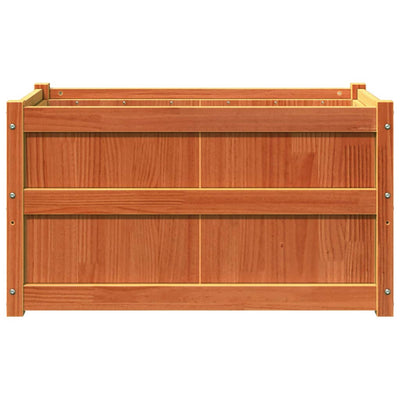 Ulkokukkalaatikko vahanruskea 90x50x50 cm täysi mänty - Vuodevaatteet
