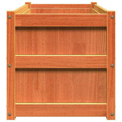 Ulkokukkalaatikko vahanruskea 90x50x50 cm täysi mänty - Vuodevaatteet