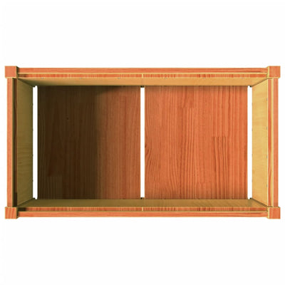 Ulkokukkalaatikko vahanruskea 90x50x50 cm täysi mänty - Vuodevaatteet