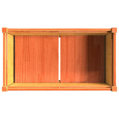 Ulkokukkalaatikko vahanruskea 90x50x70 cm täysi mänty - Vuodevaatteet
