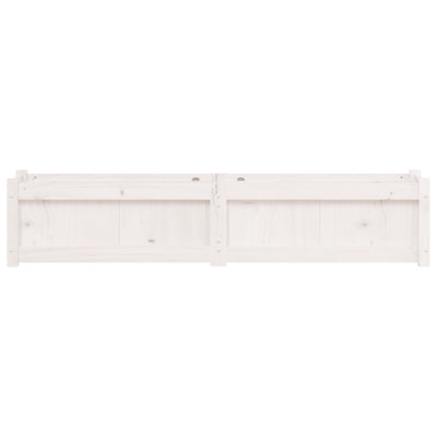 Ulkokukkalaatikko valkoinen 150x31x31 cm täysi mänty - Vuodevaatteet