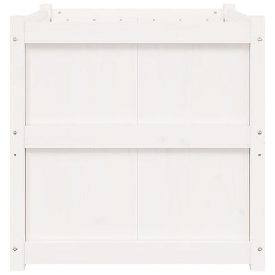 Ulkokukkalaatikko valkoinen 70x70x70 cm täysi mänty - Vuodevaatteet