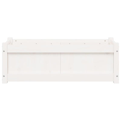 Ulkokukkalaatikko valkoinen 90x31x31 cm täysi mänty - Vuodevaatteet