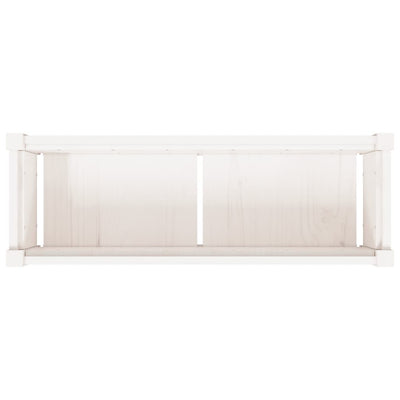 Ulkokukkalaatikko valkoinen 90x31x31 cm täysi mänty - Vuodevaatteet