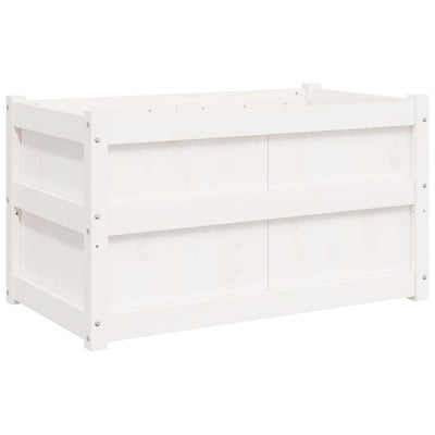 Ulkokukkalaatikko valkoinen 90x50x50 cm täysi mänty - Vuodevaatteet