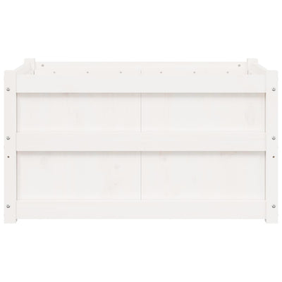 Ulkokukkalaatikko valkoinen 90x50x50 cm täysi mänty - Vuodevaatteet