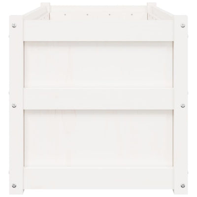 Ulkokukkalaatikko valkoinen 90x50x50 cm täysi mänty - Vuodevaatteet