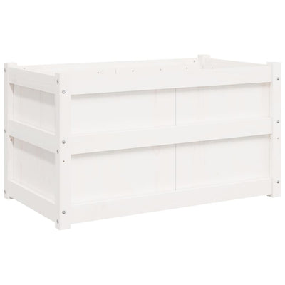 Ulkokukkalaatikko valkoinen 90x50x50 cm täysi mänty - Vuodevaatteet