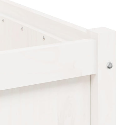 Ulkokukkalaatikko valkoinen 90x50x50 cm täysi mänty - Vuodevaatteet