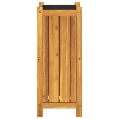 Ulkokukkalaatikko vuorella 31x31x75 cm täysi akasiapuu - Vuodevaatteet