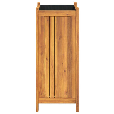 Ulkokukkalaatikko vuorella 31x31x75 cm täysi akasiapuu - Vuodevaatteet