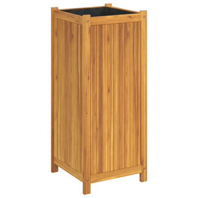 Ulkokukkalaatikko vuorella 42x42x100 cm täysi akasiapuu - Vuodevaatteet