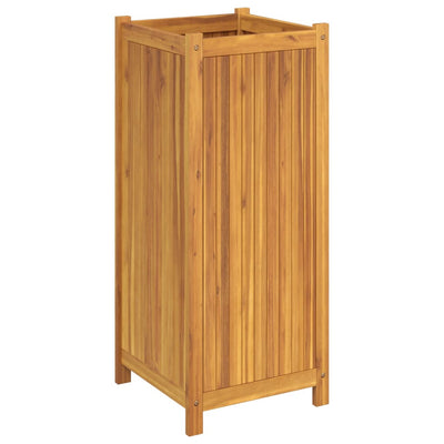 Ulkokukkalaatikko vuorella 42x42x100 cm täysi akasiapuu - Vuodevaatteet