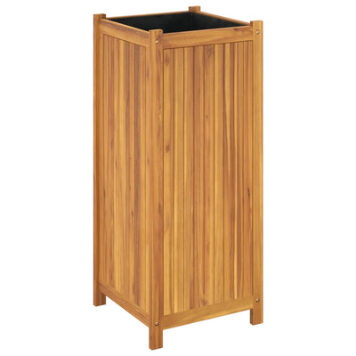 Ulkokukkalaatikko vuorella 42x42x100 cm täysi akasiapuu - Vuodevaatteet