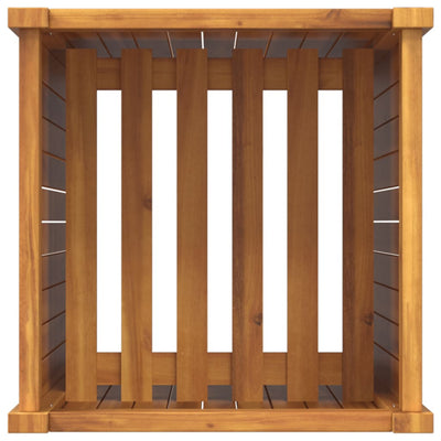 Ulkokukkalaatikko vuorella 42x42x100 cm täysi akasiapuu - Vuodevaatteet