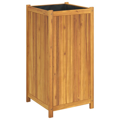 Ulkokukkalaatikko vuorella 50x50x100 cm täysi akasiapuu - Vuodevaatteet