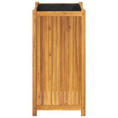 Ulkokukkalaatikko vuorella 50x50x100 cm täysi akasiapuu - Vuodevaatteet