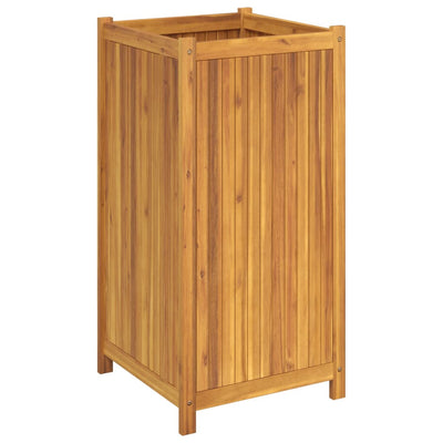 Ulkokukkalaatikko vuorella 50x50x100 cm täysi akasiapuu - Vuodevaatteet