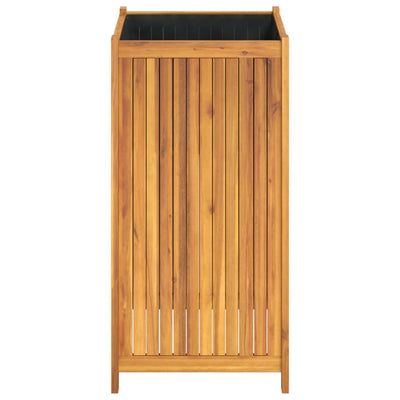 Ulkokukkalaatikko vuorella 50x50x100 cm täysi akasiapuu - Vuodevaatteet