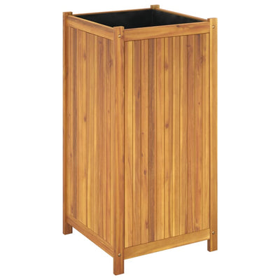 Ulkokukkalaatikko vuorella 50x50x100 cm täysi akasiapuu - Vuodevaatteet