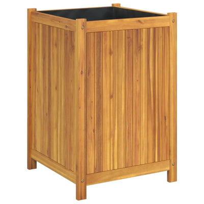 Ulkokukkalaatikko vuorella 50x50x75 cm täysi akasiapuu - Vuodevaatteet