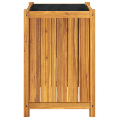 Ulkokukkalaatikko vuorella 50x50x75 cm täysi akasiapuu - Vuodevaatteet
