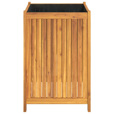 Ulkokukkalaatikko vuorella 50x50x75 cm täysi akasiapuu - Vuodevaatteet