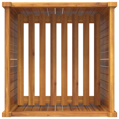 Ulkokukkalaatikko vuorella 50x50x75 cm täysi akasiapuu - Vuodevaatteet