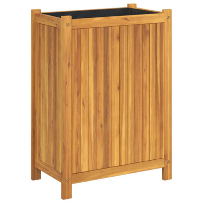 Ulkokukkalaatikko vuorella 54x31x75 cm täysi akasiapuu - Vuodevaatteet
