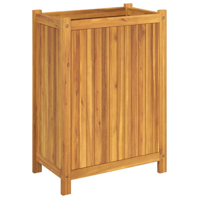 Ulkokukkalaatikko vuorella 54x31x75 cm täysi akasiapuu - Vuodevaatteet